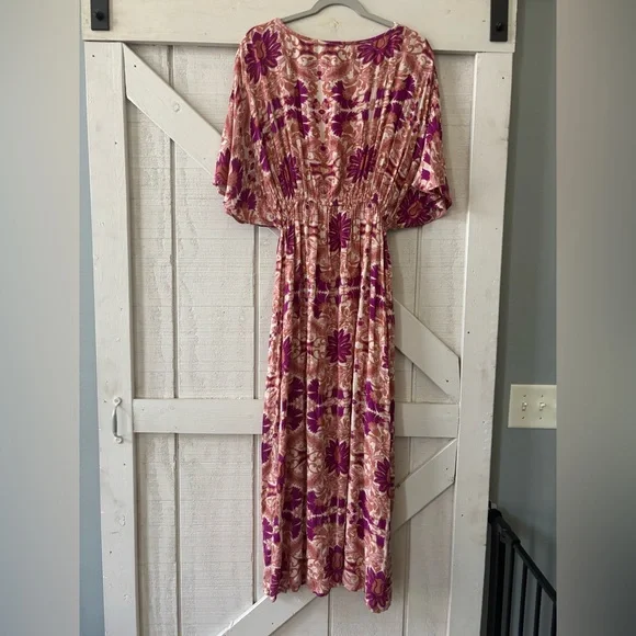 Floral Maxi Dress in Pink and Purple - Picture 5 of 5